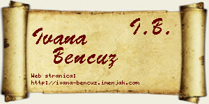 Ivana Bencuz vizit kartica